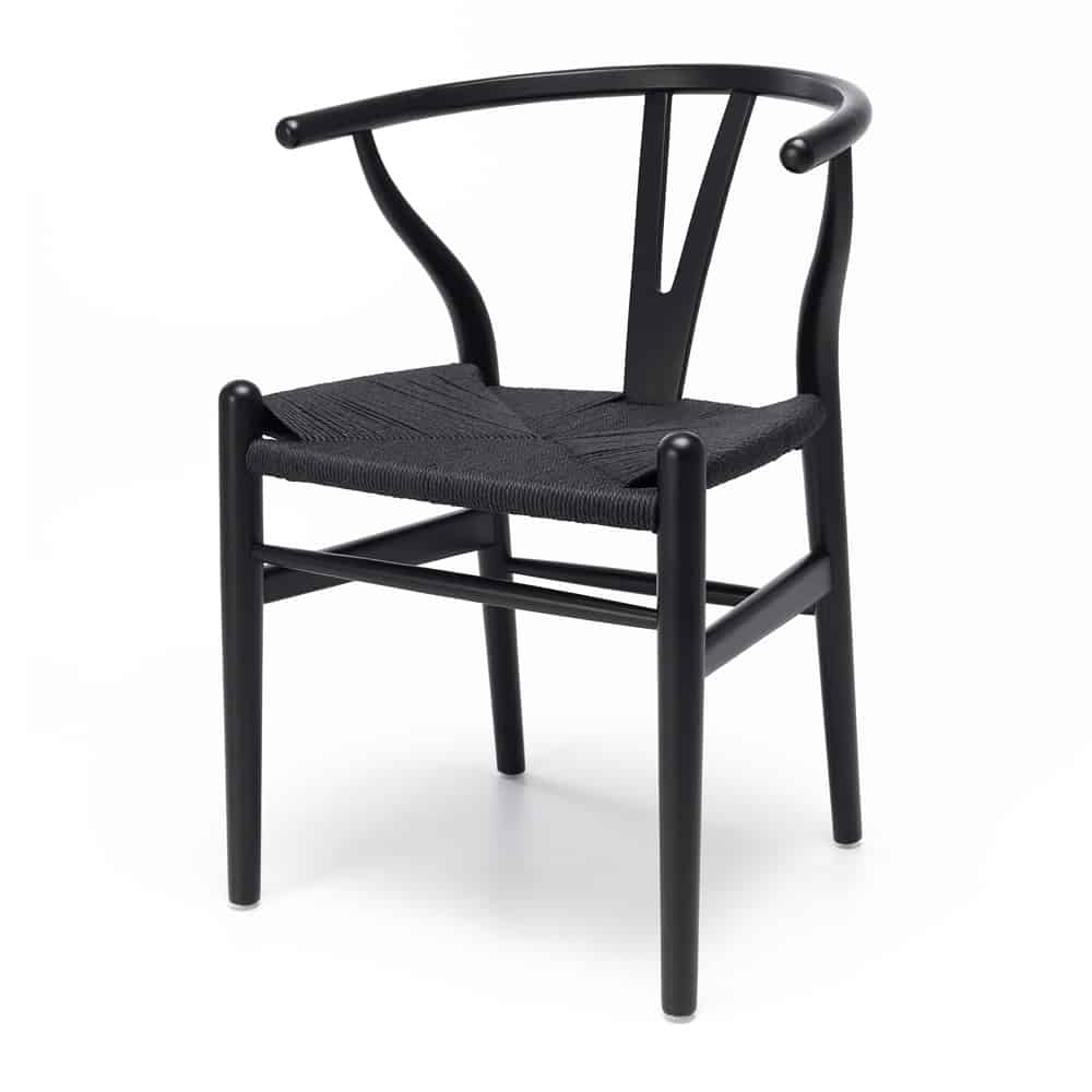 Wishbone Replica Black Dining Chair Fbd Mills Bros